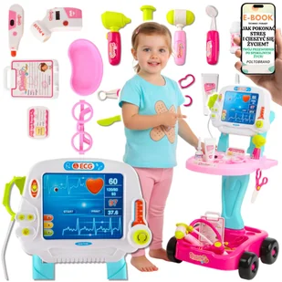 Zestaw Lekarski Dla Dzieci XXL Wózek + Stetoskop + Dźwięki Mały Lekarz Doktor PREZENT DLA DZIECKA CÓRKI SYNA + EBOOK-1 - Zabawy w naśladowanie dorosłych Zestaw Lekarski Dla Dzieci XXL Wózek + Stetoskop + Dźwięki Mały Lekarz Doktor PREZENT DLA DZIECKA CÓRKI SYNA + EBOOK-1 - Zabawy w naśladowanie dorosłych - miniaturka - grafika 1