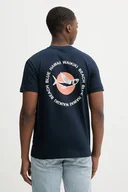 Koszulki męskie - Joop! t-shirt bawełniany męski kolor granatowy z nadrukiem 30100514 - miniaturka - grafika 1