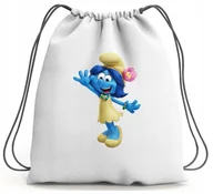 Torby szkolne - PLECAK WOREK SMERFY SZKOLNY NA BUTY WF - miniaturka - grafika 1