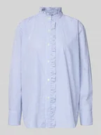 Bluzki damskie - Bluzka koszulowa o kroju relaxed fit z czystej bawełny - miniaturka - grafika 1