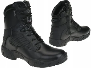 Kombat UK Buty Męskie Wojskowe Taktyczne Wysokie Skórzane PRO - Czarne 41 - Moda i Uroda OUTLET - miniaturka - grafika 1