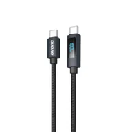 Kable USB - Kabel przewód L7C USB-A - USB-C 100W z wyświetlaczem LED 1m - czarny DUDAO - miniaturka - grafika 1
