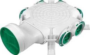 AWENTA Skrzynka rozdzielcza rekuperacja fi 160-6x75 Awenta VCB160-6 boczna - Narzędzia sieciowe - miniaturka - grafika 1