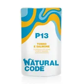 Mokra karma dla kotów - Natural Code P13 Tuńczyk I Łosoś - Mokra Karma Dla Kota - Saszetka 70G - miniaturka - grafika 1