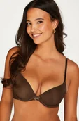 Biustonosze - Hunkemöller Biustonosz usztywniany z fiszbinami Plunge Brązowy - miniaturka - grafika 1
