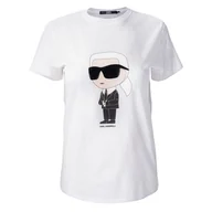 Koszulki i topy damskie - Damska Koszulka z krótkim rękawem KARL LAGERFELD IKONIK 2.0 KARL T-SHIRT 230W1700-100 – Biały - miniaturka - grafika 1