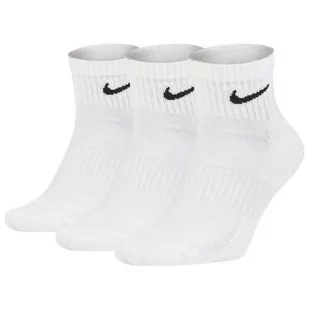Nike, Skarpety sportowe, 3-pack, Everyday Cushion Ankle SX7667 100, biały, rozmiar 46/50 - Skarpetki damskie - miniaturka - grafika 1