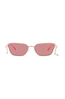 Okulary przeciwsłoneczne - Emporio Armani okulary przeciwsłoneczne damskie kolor różowy - grafika 1