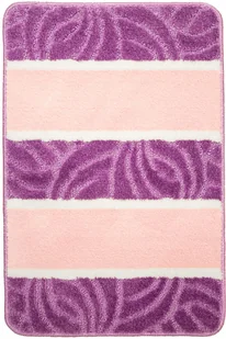 Dywanik Łazienkowy Murcia Pink Róż Fiolet Listki-50x80 cm - Dywaniki łazienkowe - miniaturka - grafika 1