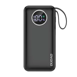 Dudao K15sB powerbank 10000mAh 1xUSB-A / 1xUSB-C 22.5W z wbudowanym kablem 1xLightning / 1xUSB-C czarny - Powerbanki - miniaturka - grafika 1