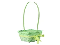 Wielkanoc - Koszyk wielkanocny z kokardką zielony - 20 x 38 cm - 1 szt. - miniaturka - grafika 1