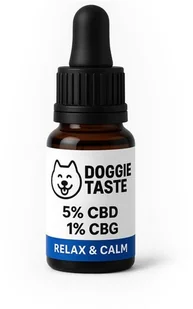 Doggie Taste Olejek CBD 5% + CBG 1% dla dużych psów 10 ml - Suplementy i witaminy dla psów - miniaturka - grafika 1