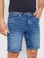 Spodenki męskie - Tommy Hilfiger Szorty jeansowe Brooklyn MW0MW18035 Granatowy Regular Fit - miniaturka - grafika 1