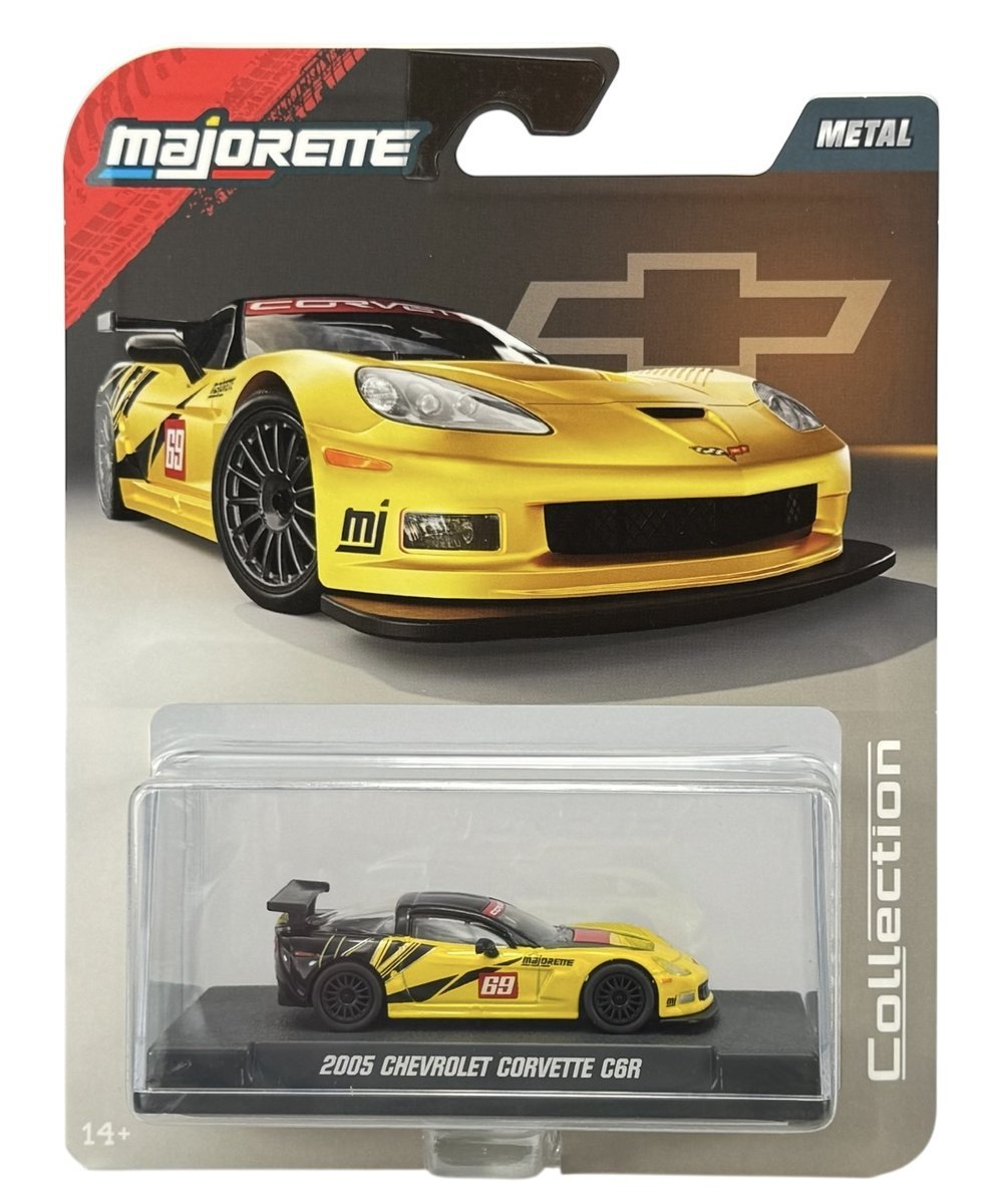 MAJORETTE COLLECTION 2005 CHEVROLET CORVETTE C6R ŻÓŁTY 1:64 8505001000