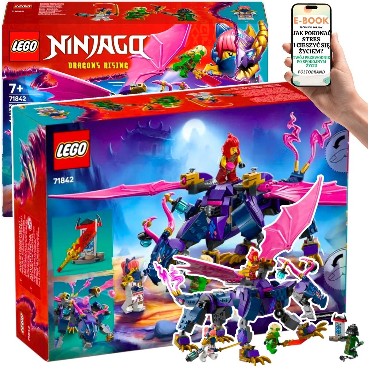 MAGICZNY PREZENT NINJAGO LEGO Smoczy Rontu Akcja, walka, tajemnice (71842) DLA CHŁOPCA SYNA + EBOOK-1
