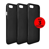 Etui i futerały do telefonów - aiino Z3RO – 3 x etui na telefon komórkowy iPhone 7, iPhone 8 i iPhone SE (2020), ochrona przód i tył z TPU, odporne na zarysowania, matowe, czarne - miniaturka - grafika 1