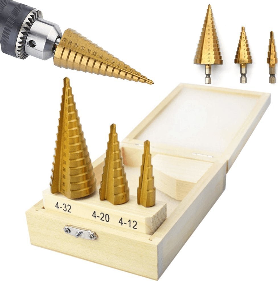 nan Wiertło Korbi WIERTŁA STOPNIOWO STOŻKOWE WIERTŁO TYTAN 4-32