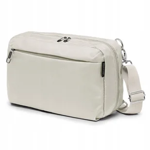 PUCCINI Plecak Damski Męski Miejski Jedno Ramię Sling Bag Beżowy TM249-6A - Plecaki - miniaturka - grafika 1