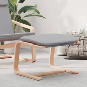 Pufy i podnóżki - vidaXL Podnóżek, jasnoszary, 51x41x40 cm, tapicerowany tkaniną - miniaturka - grafika 1