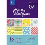 Zabawki kreatywne - Tetis Papiery kreatywne 205x292mm 16 arkuszy zestaw nr 07 KB030-07 - miniaturka - grafika 1