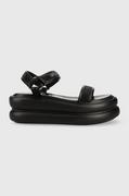 Sandały damskie - Liu Jo sandały ARIA 03 damskie kolor czarny na platformie SA3081EX08422222 - miniaturka - grafika 1