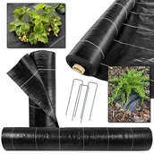 Agrowłókniny - Agrotkanina Czarna 1,6M 90G/M² Z Uv Polska + Szpilki Stalowe - miniaturka - grafika 1