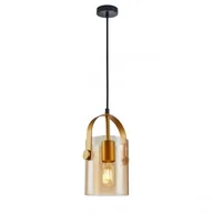 Lampy sufitowe - Italux Industrialna LAMPA wisząca NANESMA PND-32453-1-BK-SG szklany zwis do kuchni czarny PND-32453-1-BK-SG - miniaturka - grafika 1