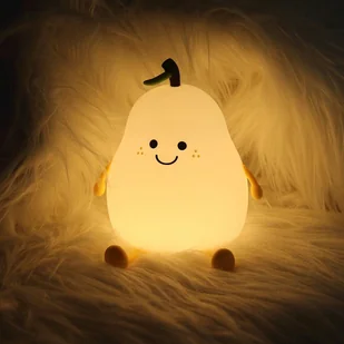 Lampka Nocna Led Wesoła Gruszka Fnl-02 Multikolor Silikon Forever Light - Lampy stojące - miniaturka - grafika 1