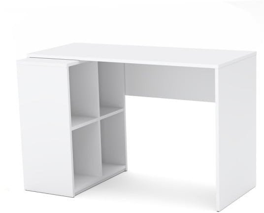 Biurko + Regał Zestaw Biały Biały