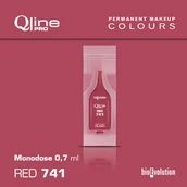 Pozostałe akcesoria kosmetyczne - Jednorazowy pigment do makijażu permanentnego ust Bioevolution Red 741 Qline Pro 0,7ml monodose - miniaturka - grafika 1
