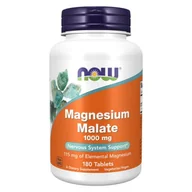 Witaminy i minerały - Now Foods NOW Magnesium Malate 1000mg 180tabs - miniaturka - grafika 1