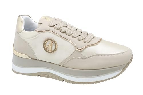 Patrizia Pepe Dziewczęce Pj268.02 sneakersy, Off White, 39 EU wąski