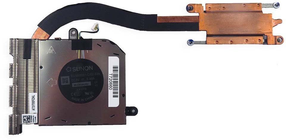 Chłodzenie CPU Dell Radiator procesora z jednostką wentylacyjną dla Latitude 5430 V0N0P