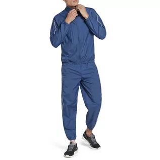 Bluzy sportowe męskie - Dres Reebok Workout Ready HA9012 - niebieski - grafika 1