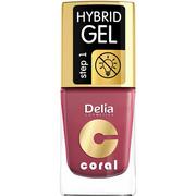 Lakiery hybrydowe - Delia Cosmetics Cosmetics, Coral Hybrid Gel, lakier do paznokci nr 18 marsala, 11 ml - miniaturka - grafika 1