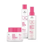 Zestawy kosmetyków damskich - Schwarzkopf BC Color Freeze pH 4.5, zestaw do włosów farbowanych, szampon + odżywka w sprayu + maska - miniaturka - grafika 1
