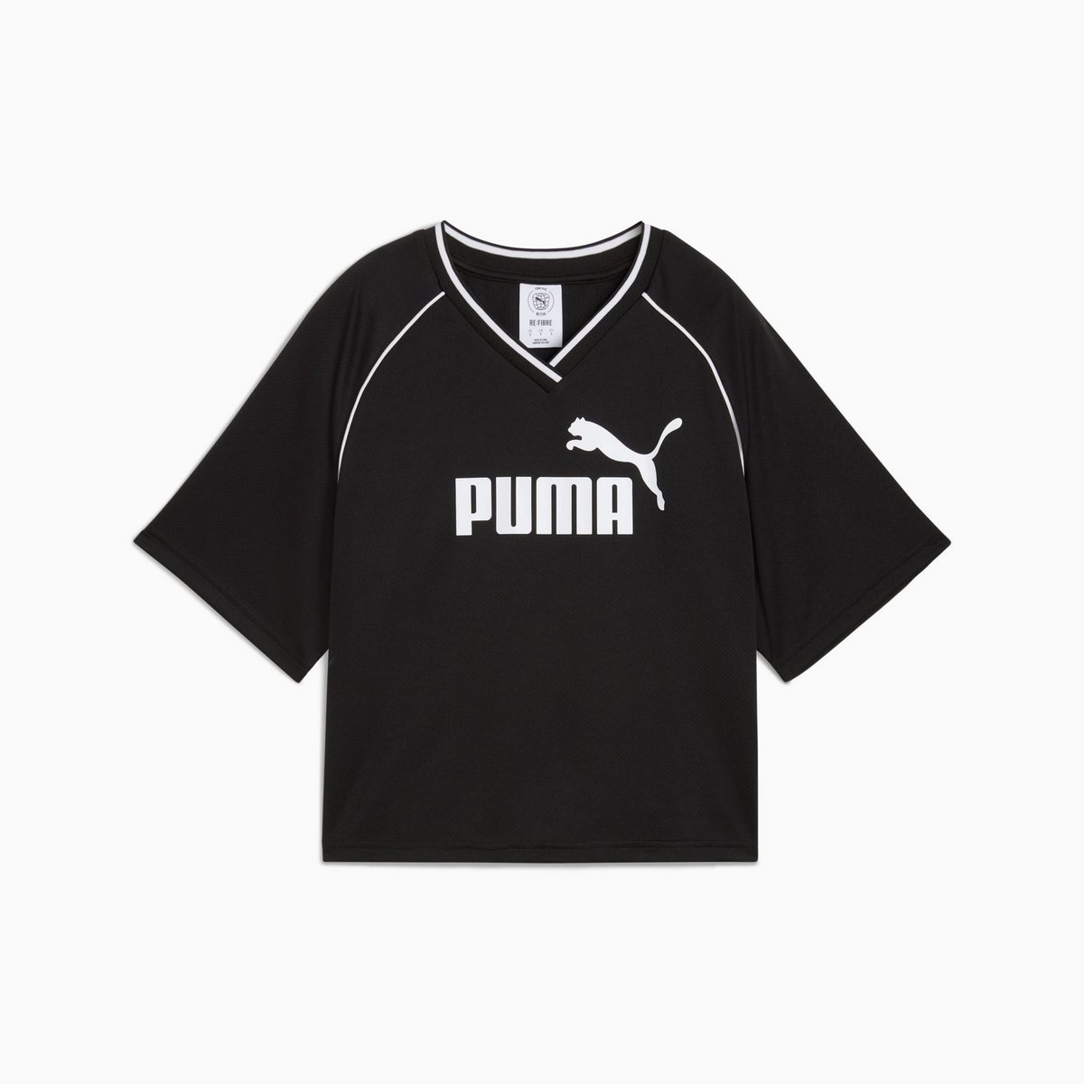 Koszulka damska Puma ESS RELAXED CROPPED FOOTBALL czarna 68811401 r XS