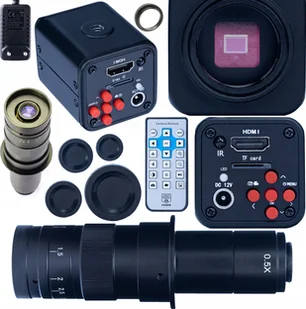 Mikroskop Rosfix MIKROSKOP CYFROWY POWIĘKSZENIE 180X KAMERA Norma Black PRO HDMI 1080P 2W1 - Mikroskopy i lupy - miniaturka - grafika 1