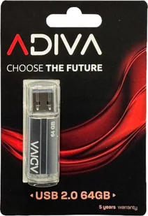Pendrive Adiva Adiva PAMIÄÄ USB 2.0 64GB ADIVA 0278 - Pendrive - miniaturka - grafika 1
