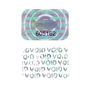Plomby gwarancyjne holograficzne stickery z numerem 648 szt. samoprzylepne naklejki 24x16 mm - Akcesoria do pakowania - miniaturka - grafika 1