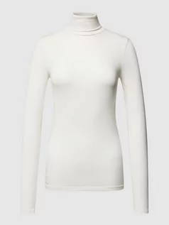 Swetry damskie - Bluzka z długim rękawem i golfem - grafika 1