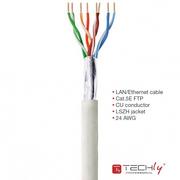 Pozostałe akcesoria sieciowe - Techly Kabel instalacyjny F/UTP Cat.5e drut 100% Miedź LSZH 305m szary - miniaturka - grafika 1