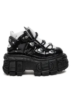 NEW ROCK Glany M-106-S119 Czarny - Glany damskie - miniaturka - grafika 1