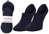 Skarpetki męskie - CALVIN KLEIN SKARPETKI STOPKI MĘSKIE 2 PARY DARK BLUE 100001919 004 - Rozmiar: 40-46 - miniaturka - grafika 1