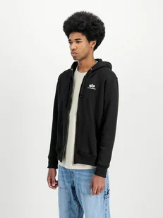 Alpha Industries Bluza rozpinana z kapturem SL (118342) czarna [Rozmiar XL] - Bluzy męskie - miniaturka - grafika 1