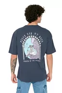 Koszulki męskie - TRENDYOL Męski t-shirt o regularnym kroju z okrągłym dekoltem, granatowy, XS - miniaturka - grafika 1