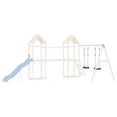 Place zabaw - The Living Store Siedziska huśtawek z linkami - 2 szt. - niebieskie - 37x15 cm - PE - Huśtawka - miniaturka - grafika 1