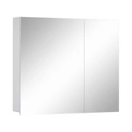 Szafki łazienkowe - Biała ścienna szafka łazienkowa z lustrem Støraa Wisla, 80x70 cm - miniaturka - grafika 1