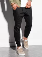 Spodnie męskie - Spodnie męskie joggery - czarne V1 P885 - miniaturka - grafika 1