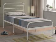 Łóżka - Loftowe białe łóżko metalowe 90x200 - Signal - Bolonia - miniaturka - grafika 1